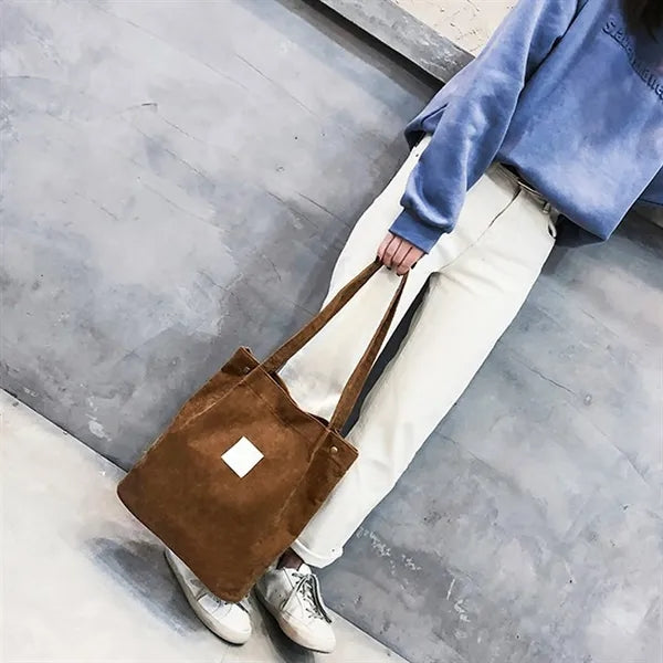Women'S Corduroy Tote Bag