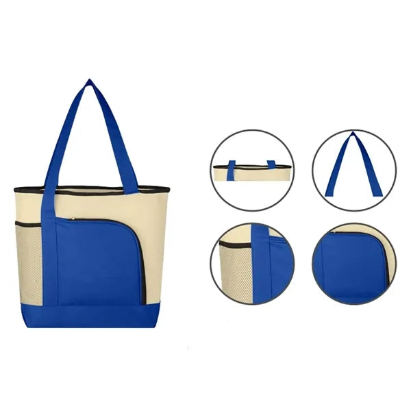 Zipper Polyester Tote Bag