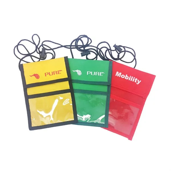 Travel Wallet Neck Passport Badge Holder