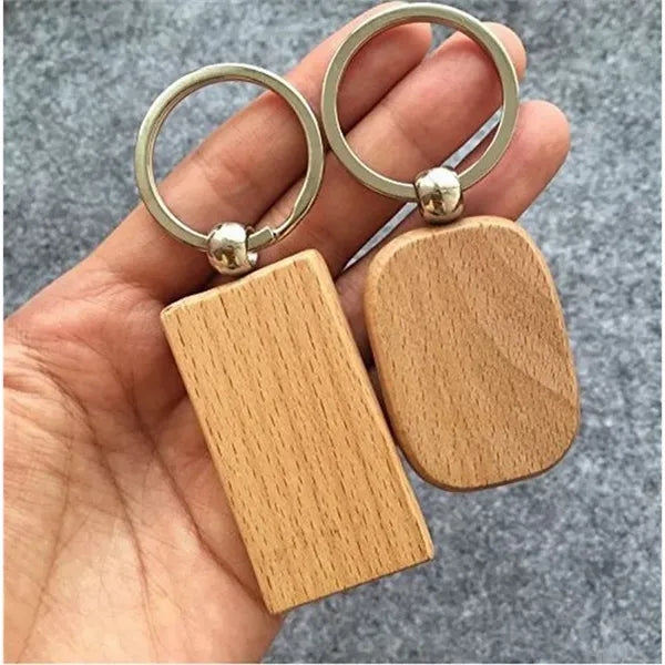 Wooden Keychain with Logo for Branding and Gift