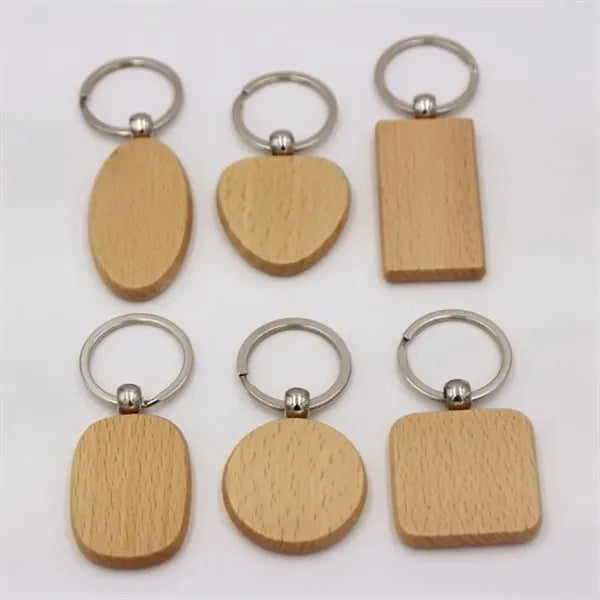 Wooden Keychain with Logo for Branding and Gift
