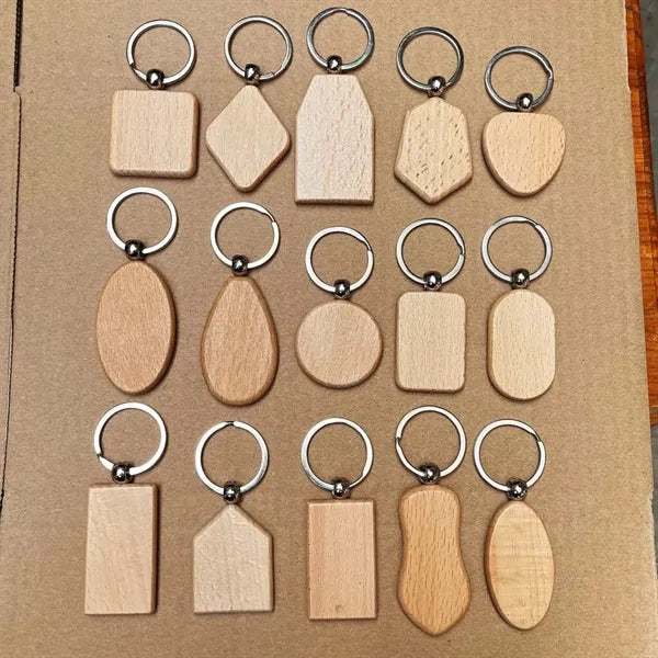 Wooden Keychain with Logo for Branding and Gift