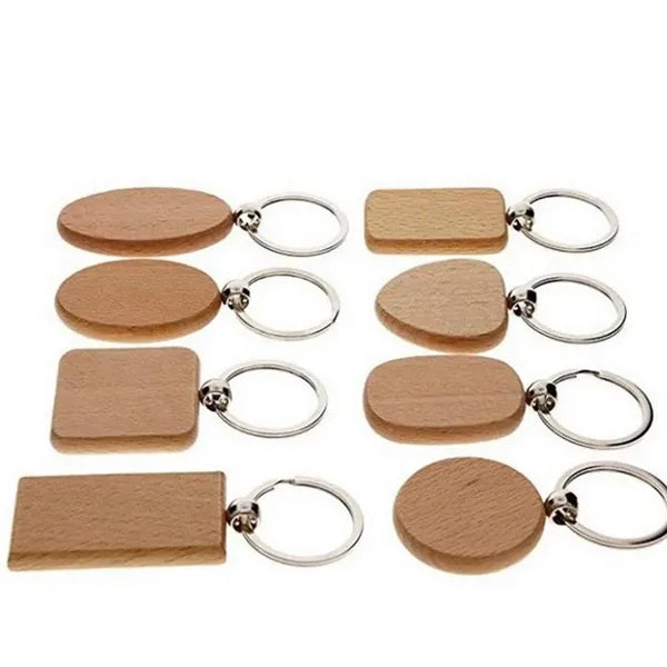Wooden Keychain with Logo for Branding and Gift