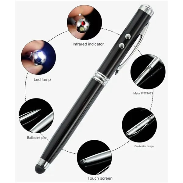 4-In-1 Multi-Function Touch Screen Stylus