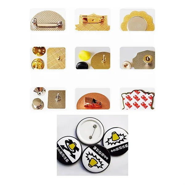 Round Shape Safety Pin Button