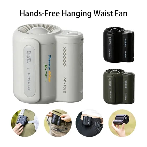 3 Speeds Hands-Free Fan Hanging Waist