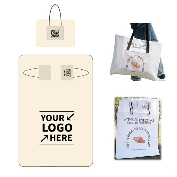Portable Foldable Picnic Blanket Tote Bag