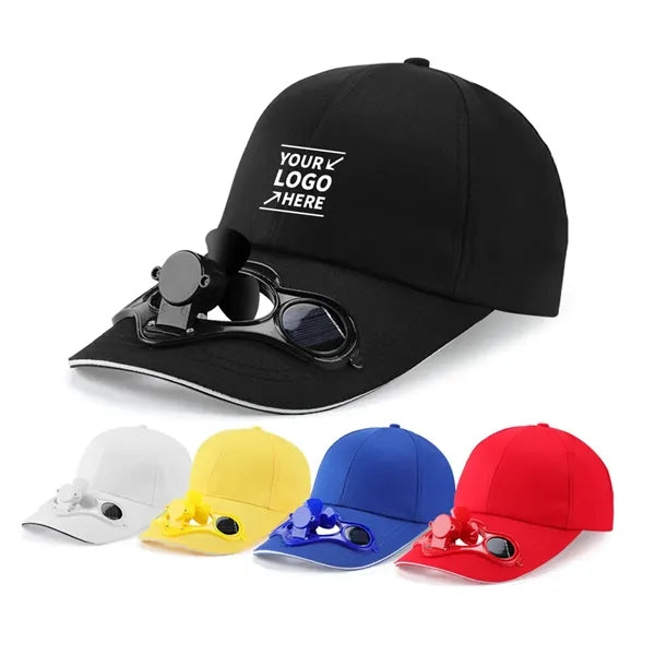 Solar Powered Fan Sun Visor Cap
