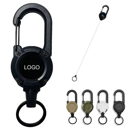 Retractable Keychain Clip Id Holder