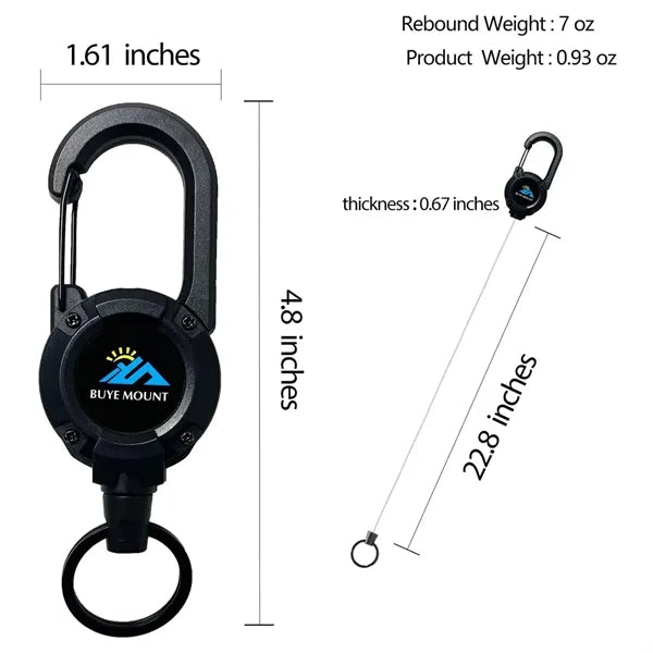 Retractable Keychain Clip Id Holder