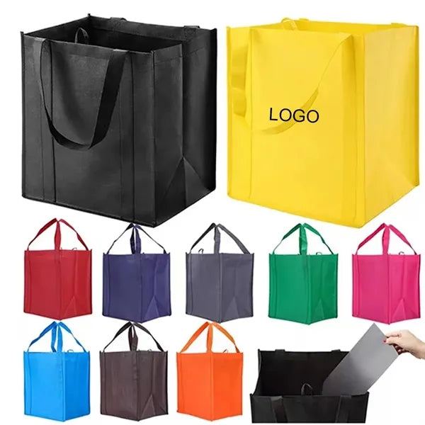 Non-woven Grocery Tote Bag With Thick Plastic Bottom