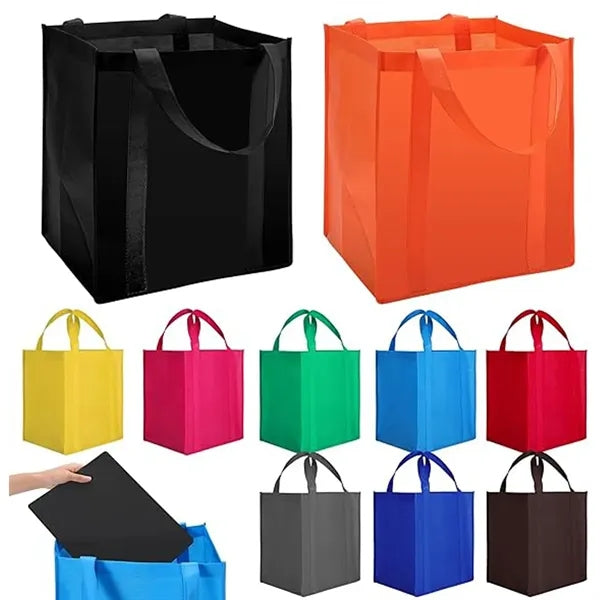 Non-woven Grocery Tote Bag With Thick Plastic Bottom