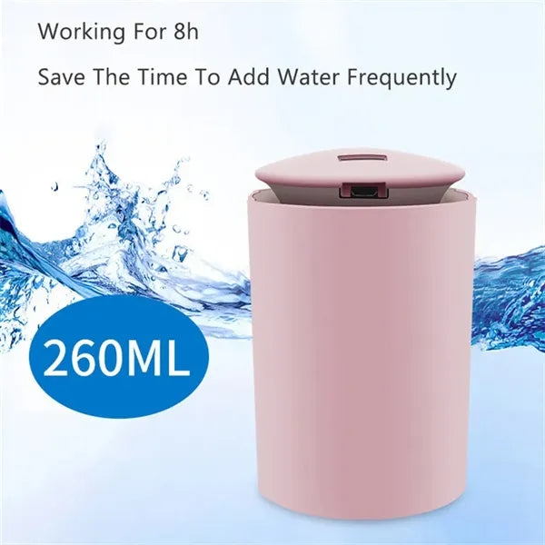 USB Portable Cool Mist Desktop Humidifier With Night Light