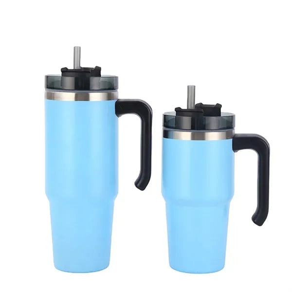 30 Oz Tavel Car Water Holder Insulated Vacuum Mug W/ Handle