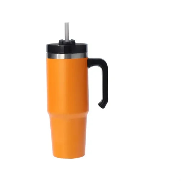 30 Oz Tavel Car Water Holder Insulated Vacuum Mug W/ Handle