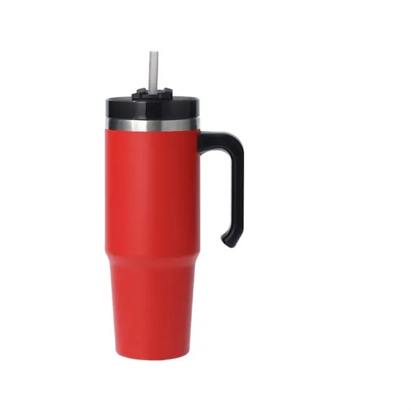 30 Oz Tavel Car Water Holder Insulated Vacuum Mug W/ Handle