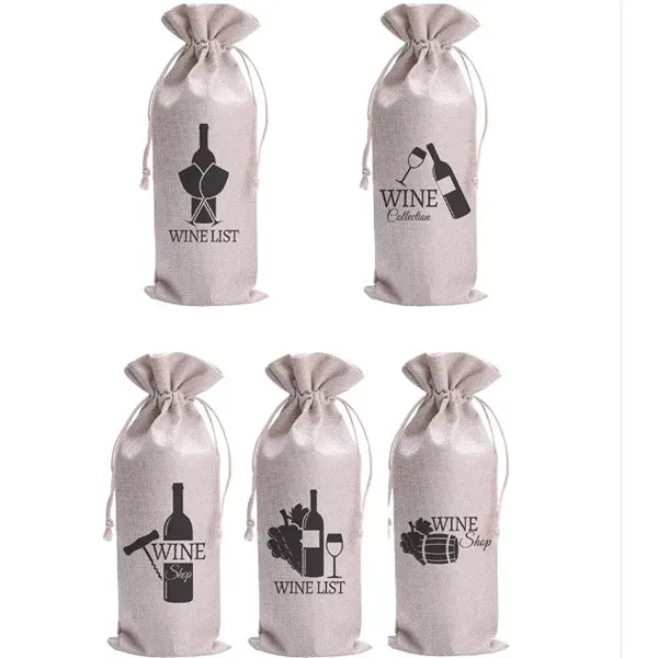 Burlap Wine Bags