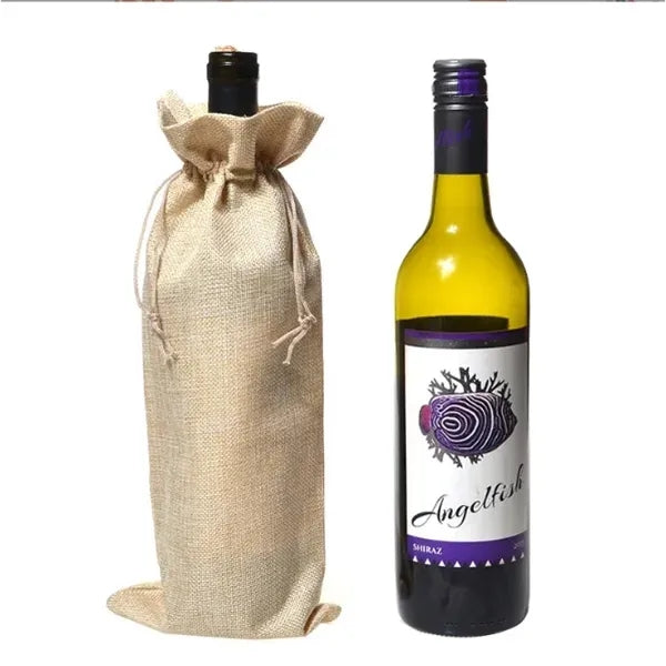 Burlap Wine Bags