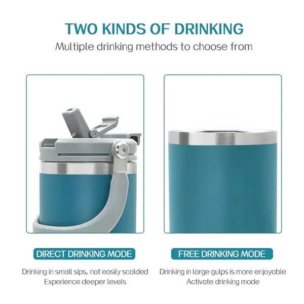 Stainless Steel Flip Straw Tumbler