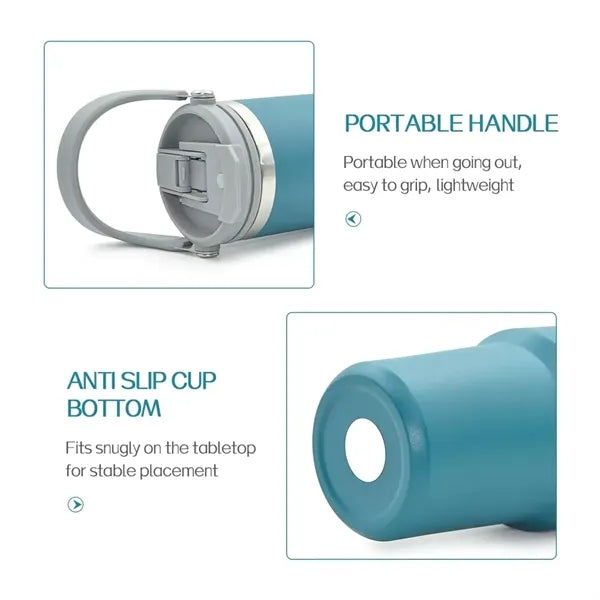 Stainless Steel Flip Straw Tumbler
