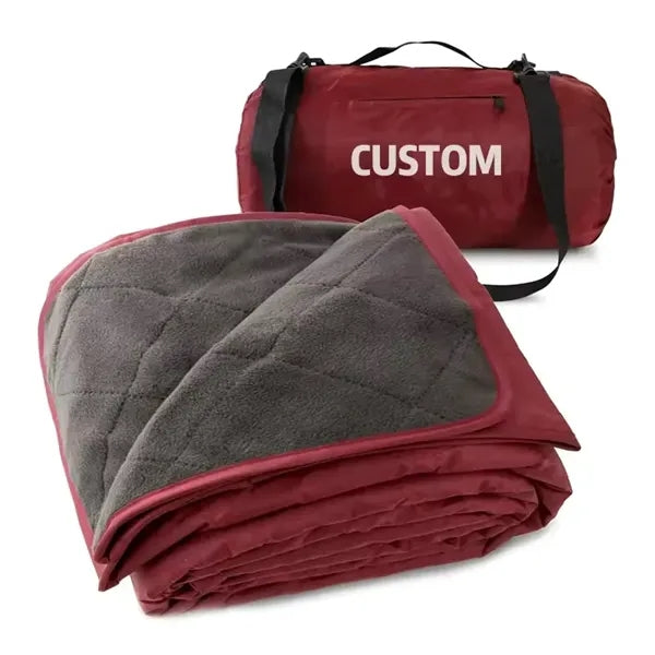 Large Waterproof Quilted Fleece Blanket