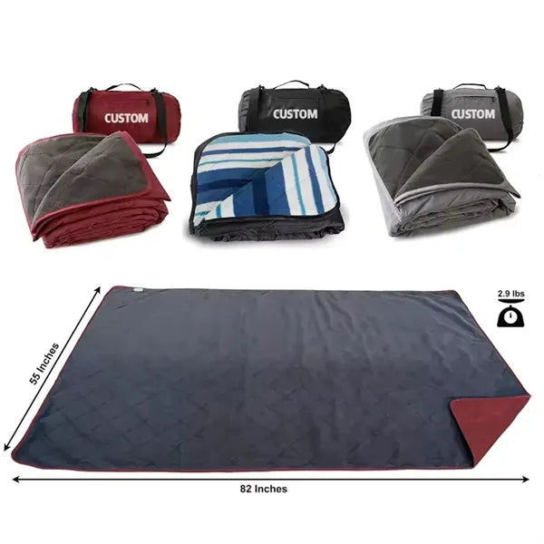 Large Waterproof Quilted Fleece Blanket