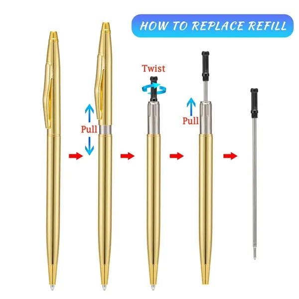 Golden Slim Metal Ballpoint Pen