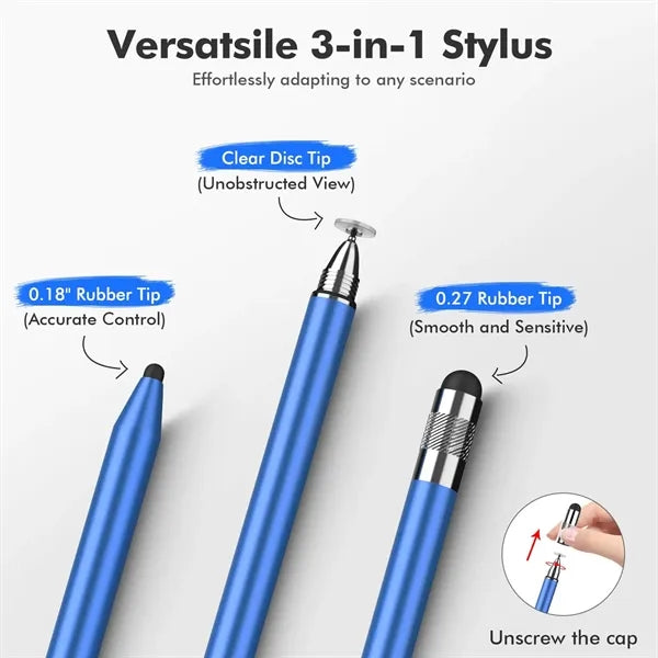 3 in 1 Stylus Pens for Touch Screens