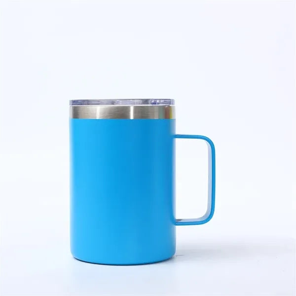 12 Oz Double Layer Thermos Mug With Lid And Handle