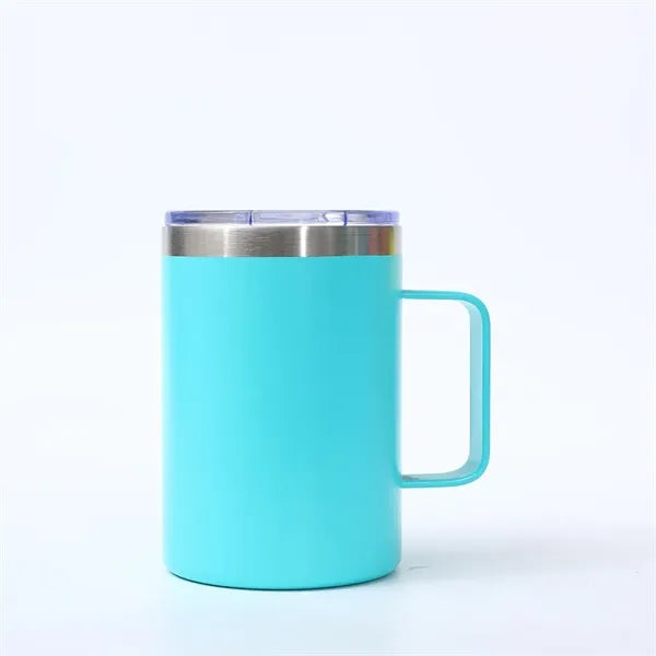 12 Oz Double Layer Thermos Mug With Lid And Handle