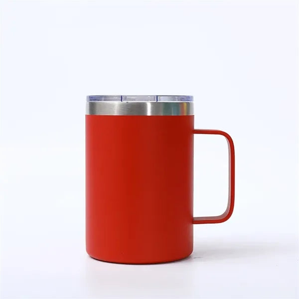 12 Oz Double Layer Thermos Mug With Lid And Handle