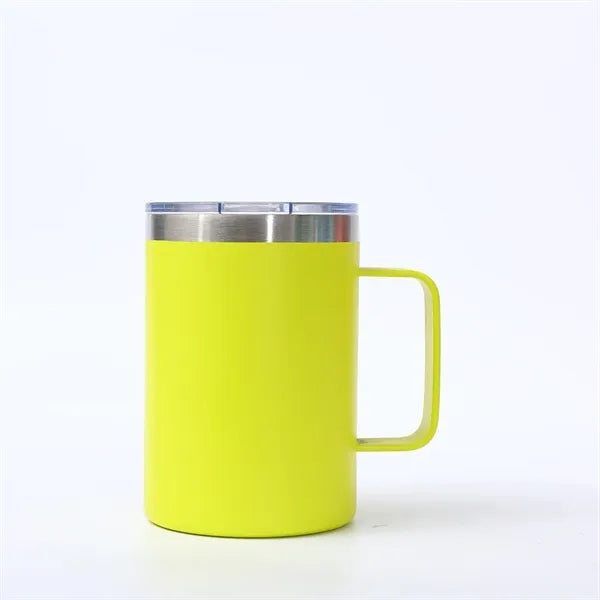 12 Oz Double Layer Thermos Mug With Lid And Handle