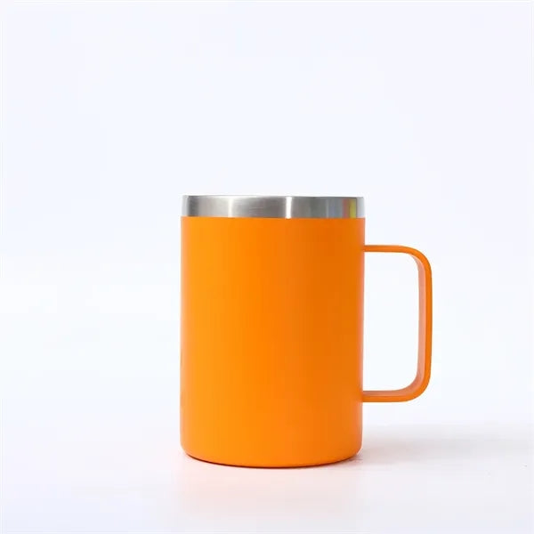 12 Oz Double Layer Thermos Mug With Lid And Handle