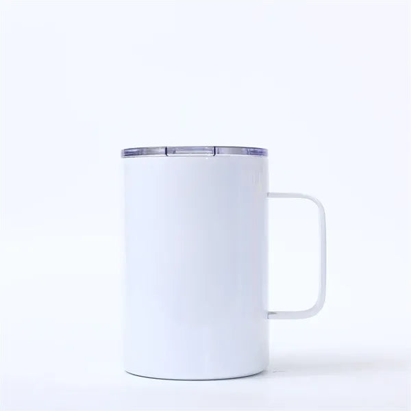 12 Oz Double Layer Thermos Mug With Lid And Handle