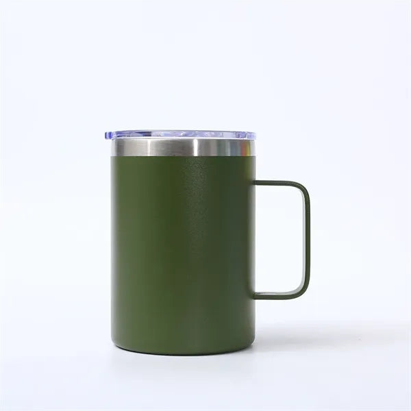 12 Oz Double Layer Thermos Mug With Lid And Handle