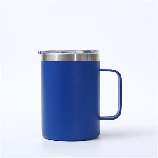 12 Oz Double Layer Thermos Mug With Lid And Handle