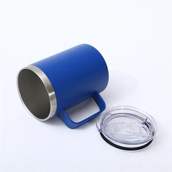 12 Oz Double Layer Thermos Mug With Lid And Handle
