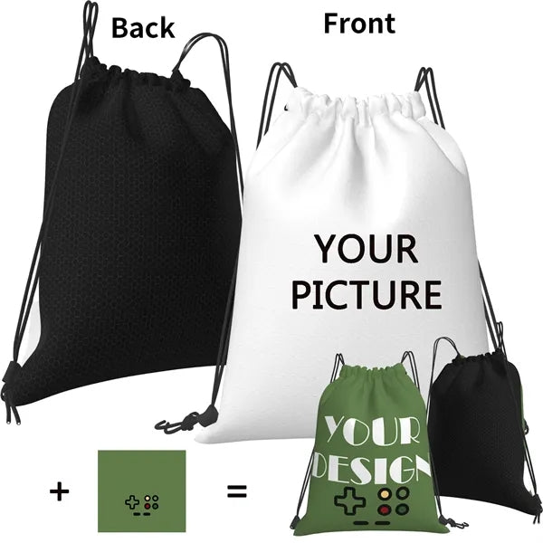 Drawstring Cinch Bag Gym Pe Pool Backpack Back To School