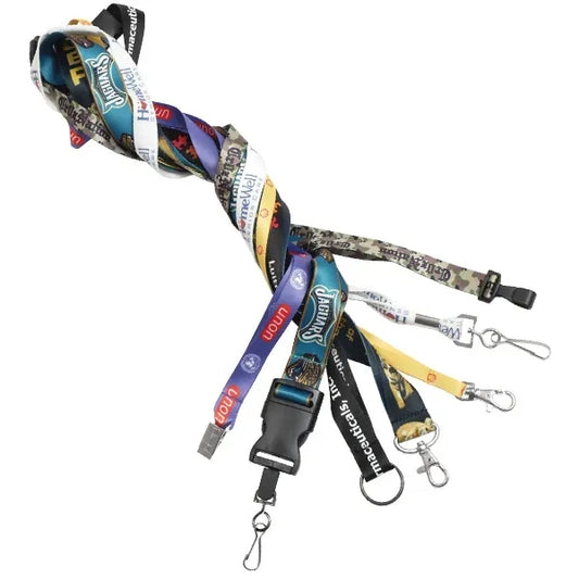 Silkscreen Lanyards, Flat Ribbed Polyester