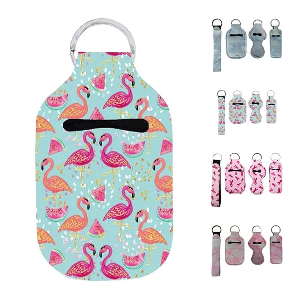 Keychain Strap Neoprene Wristlet Lipstick Case
