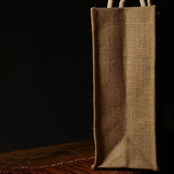 Natural Two Tone Jute Tote Bag