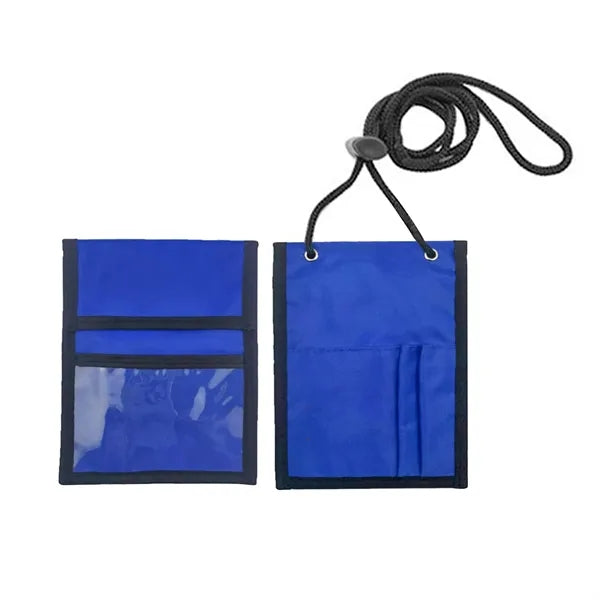 Nylon Neck Wallet Badge Holder