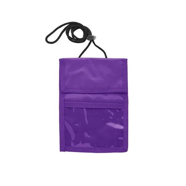 Nylon Neck Wallet Badge Holder