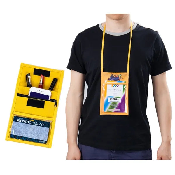 Nylon Neck Wallet Badge Holder
