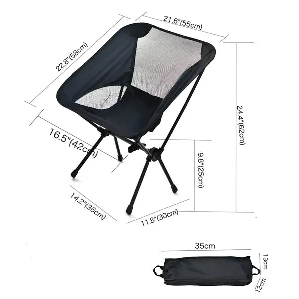 Ultralight Foldable Moon Chair Outdoor with Storage Bag