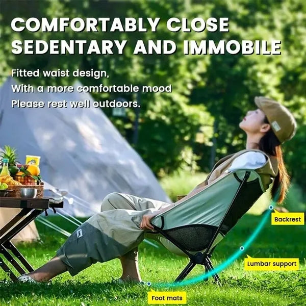 Ultralight Foldable Moon Chair Outdoor with Storage Bag
