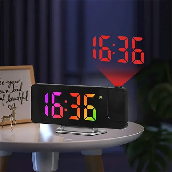 LED Digital Projector Mirror Alarm Clock Temperature