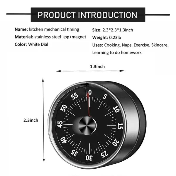 Stainless Steel Timer For Kitchen Timing Tool