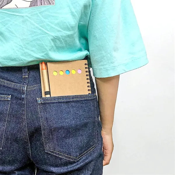 Spiral Notebook Lined Notepad with Pen in Holder