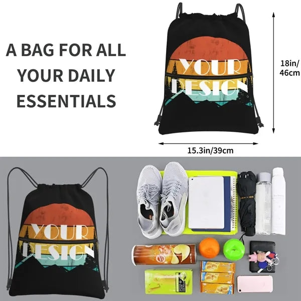 Gym Bag Afterschool Club Beach Wash Cinch Pack Drawstring